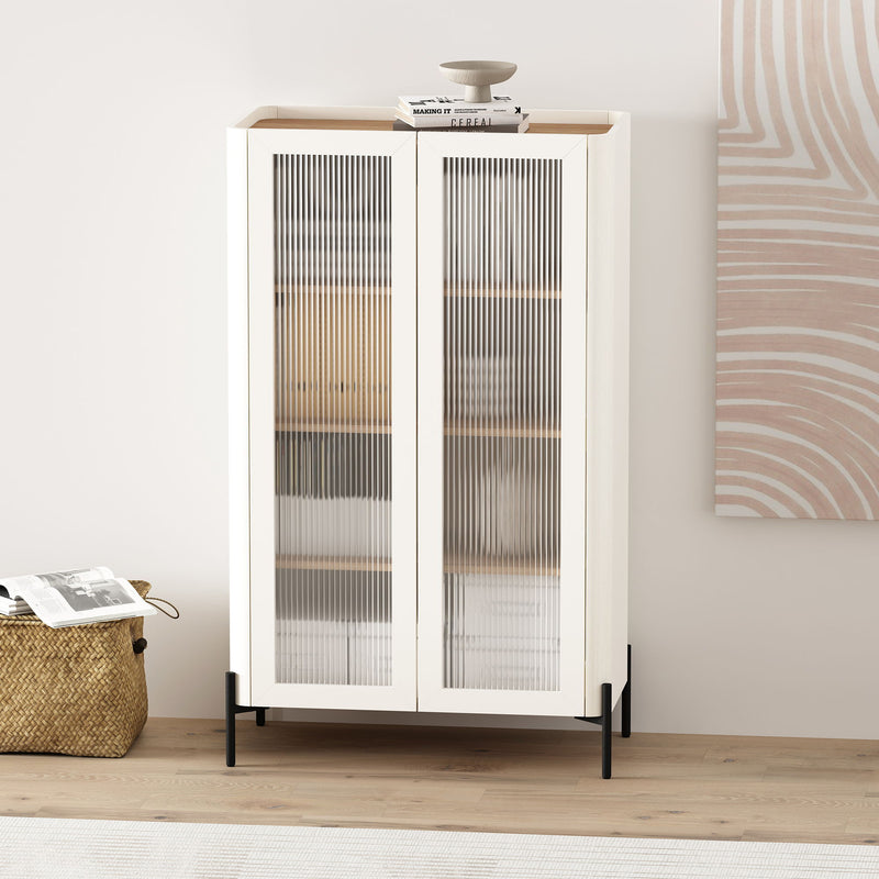 Manhattan Abbey - Bookcase Cabinet With Maple Top