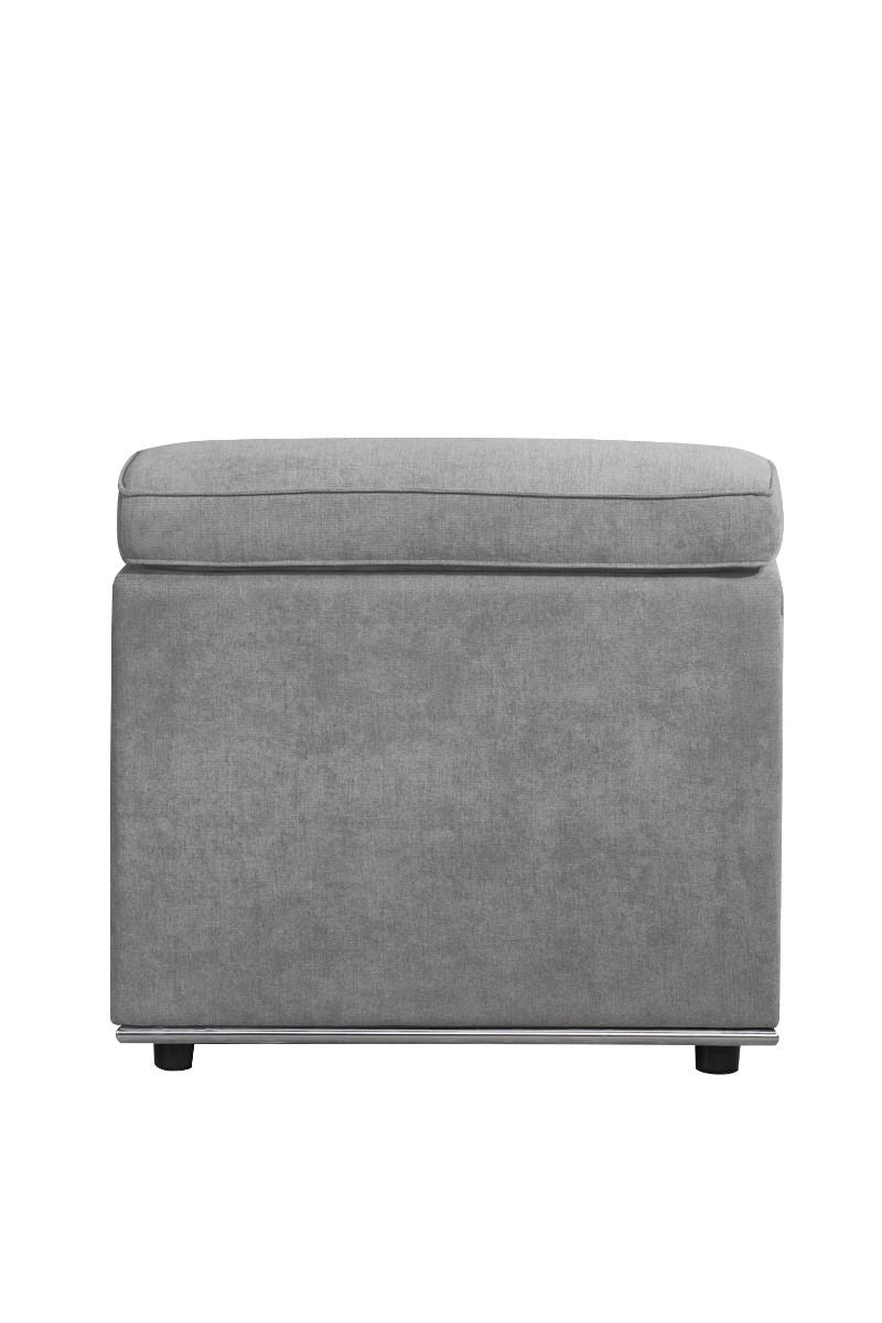 Alwin - Modular Armless Chair - Dark Gray Fabric