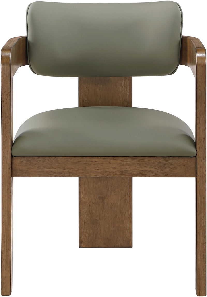 Sacha - Vegan Leather Upholstered Dining Chair With Brown Base (Set of 2)