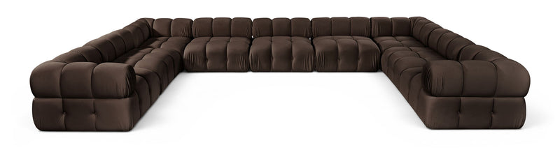 Orin - Velvet Performance Fabric Upholstered 9 Piece Sectional