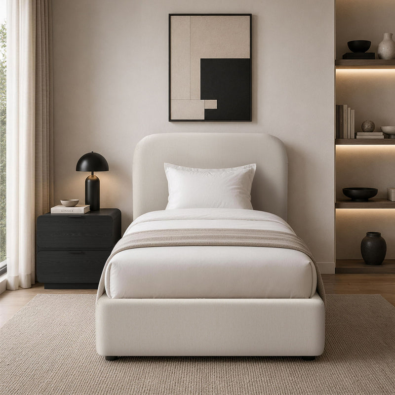 Flair - Rounded Upholstered Bed