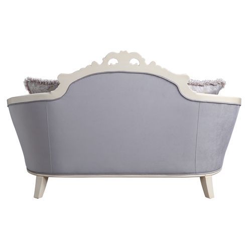 Galelvith - Loveseat With 4 Pillows - Gray Fabric