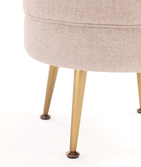 Manhattan Bailey - Accent Ottoman With Gold Chrome Legs