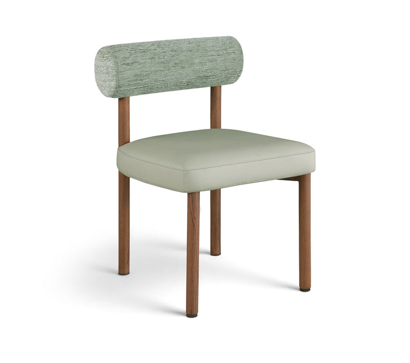 Paramo - Chenille Fabric and Vegan Leather Upholstered Dining Chair
