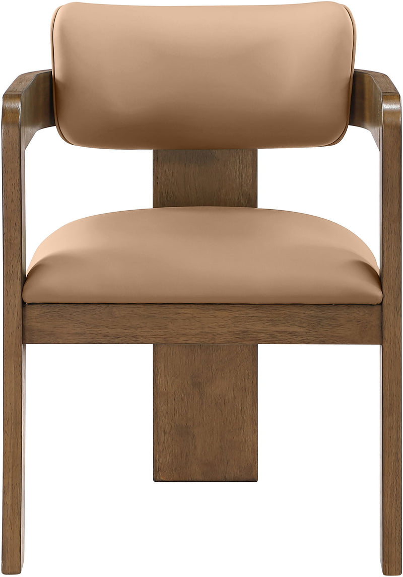 Sacha - Vegan Leather Upholstered Dining Chair With Brown Base (Set of 2)