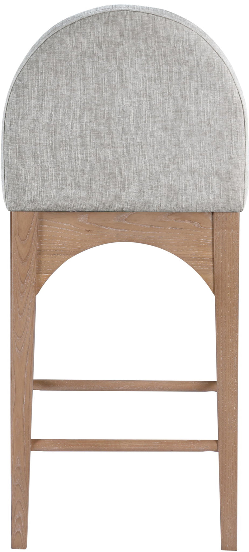 Waldorf - Chenille Stool With Natural Legs