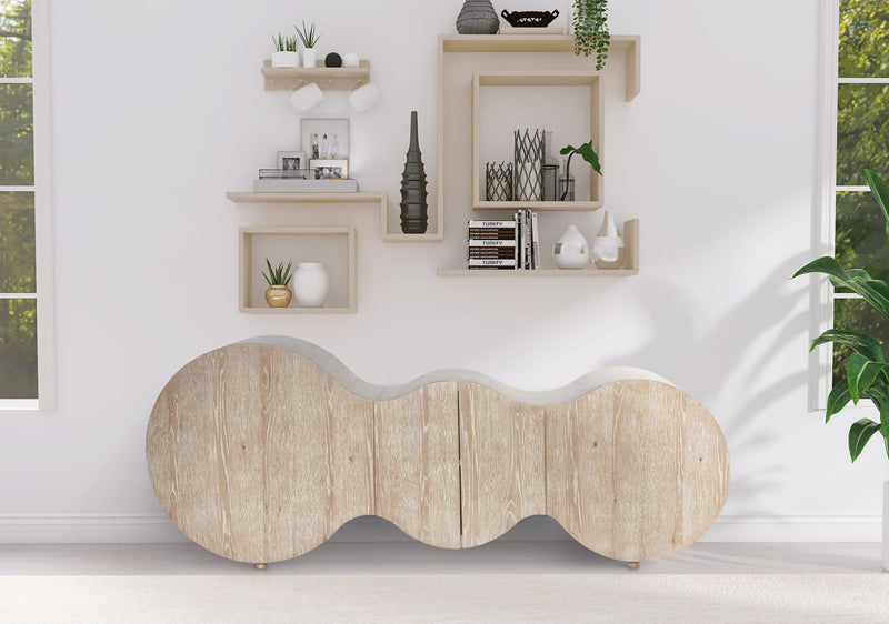 Sono Oak Burl Wood Sideboard / Buffet
