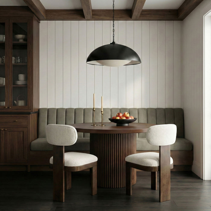 Timbra - Linen Textured Fabric Upholstered Dining Chair (Set of 2) - Walnut Base