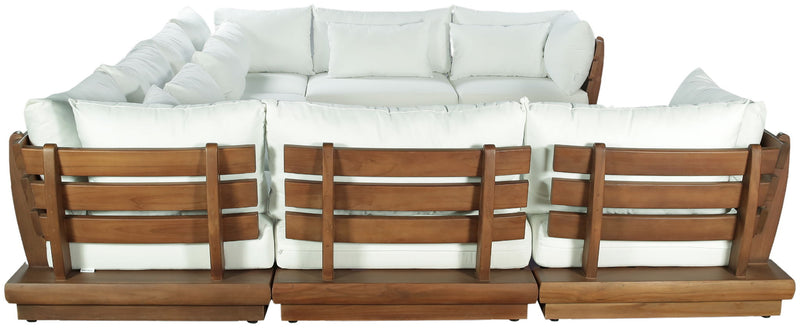 Mirella - 8 Piece Water Resistant Fabric Upholstered Outdoor Patio Modular Sectional