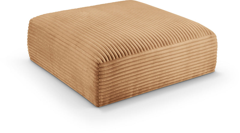 Shaggy Corduroy Performance Fabric Upholstered Ottoman