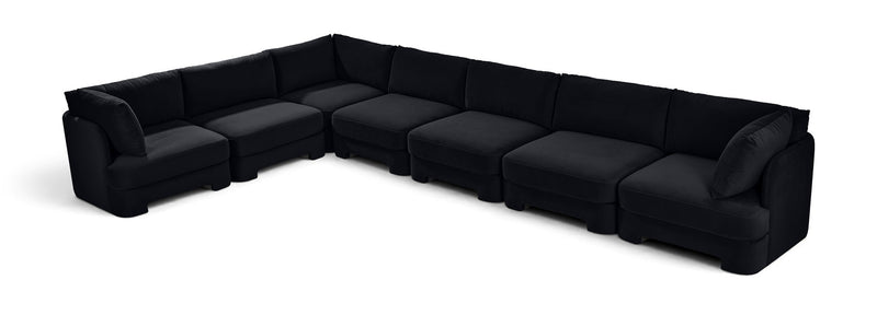 Hammond - Velvet Performance Fabric Upholstered 7 Piece Sectional