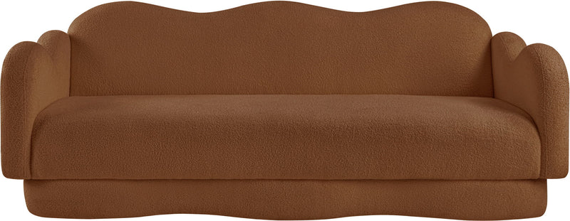 Bloom 82" Saddle Teddy Fabric Upholstered Sofa