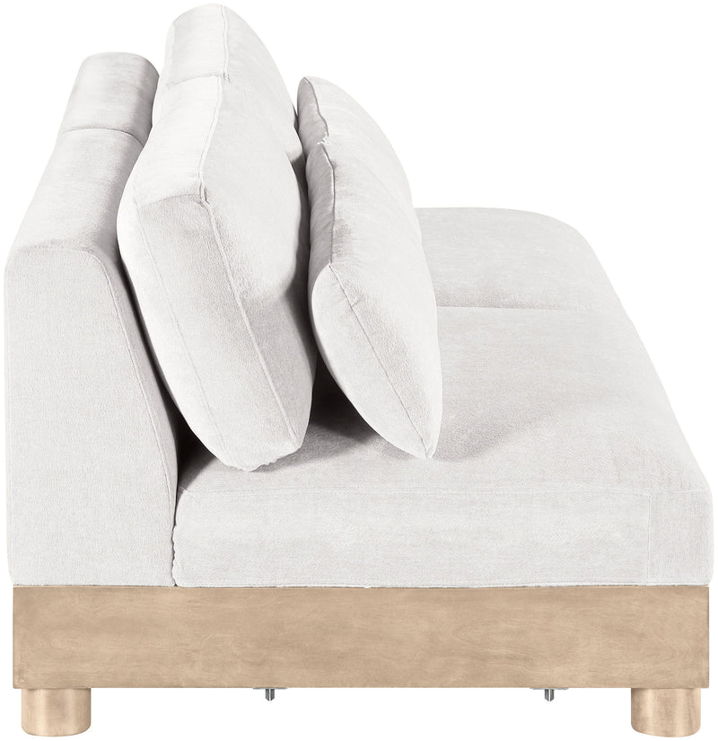 Turin - Chenille Fabric Upholstered Modular Sectional - White