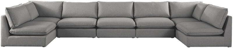 Mackenzie Linen Textured Fabric Upholstered Modular Sectional