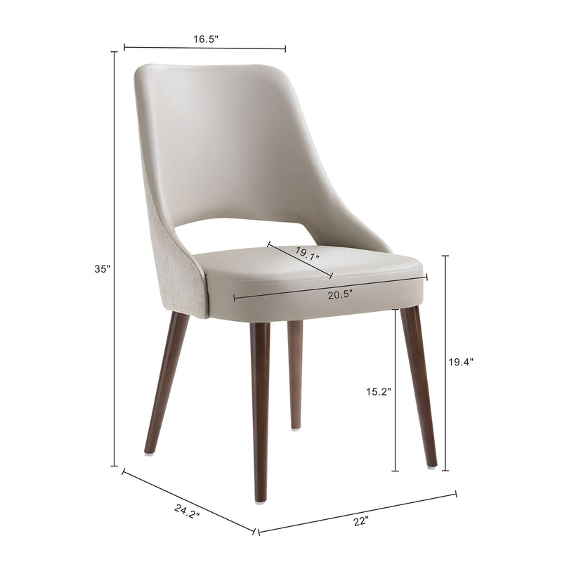 Manhattan Liora - Wood Upholstered Side Chair (Set of 2)