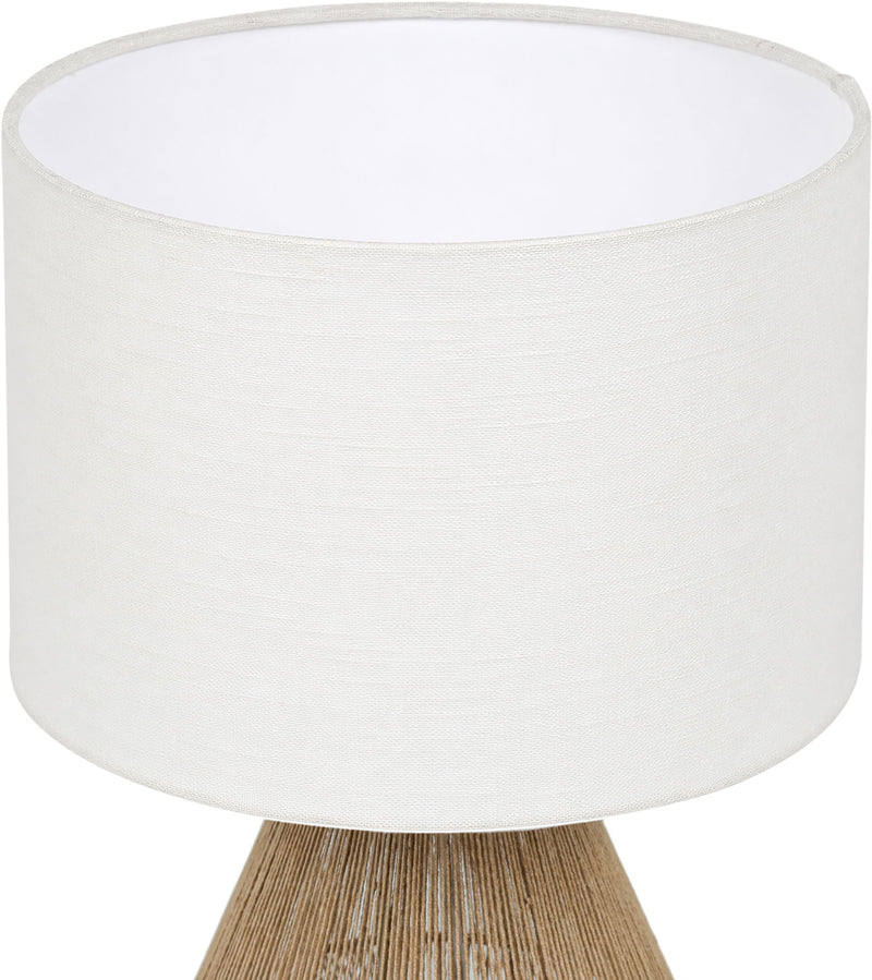 Soraya - Jute And Cotton Table Lamp - Beige