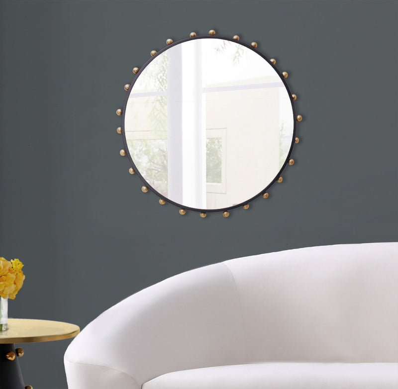 Raven Black Metal Frame Mirror
