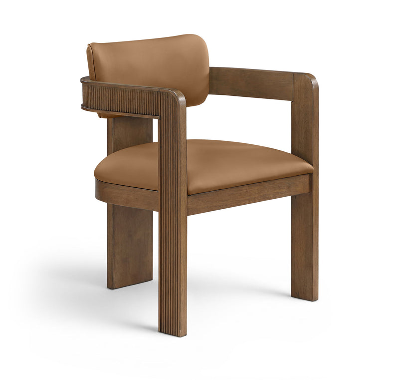 Sacha - Vegan Leather Upholstered Dining Chair With Brown Base (Set of 2)