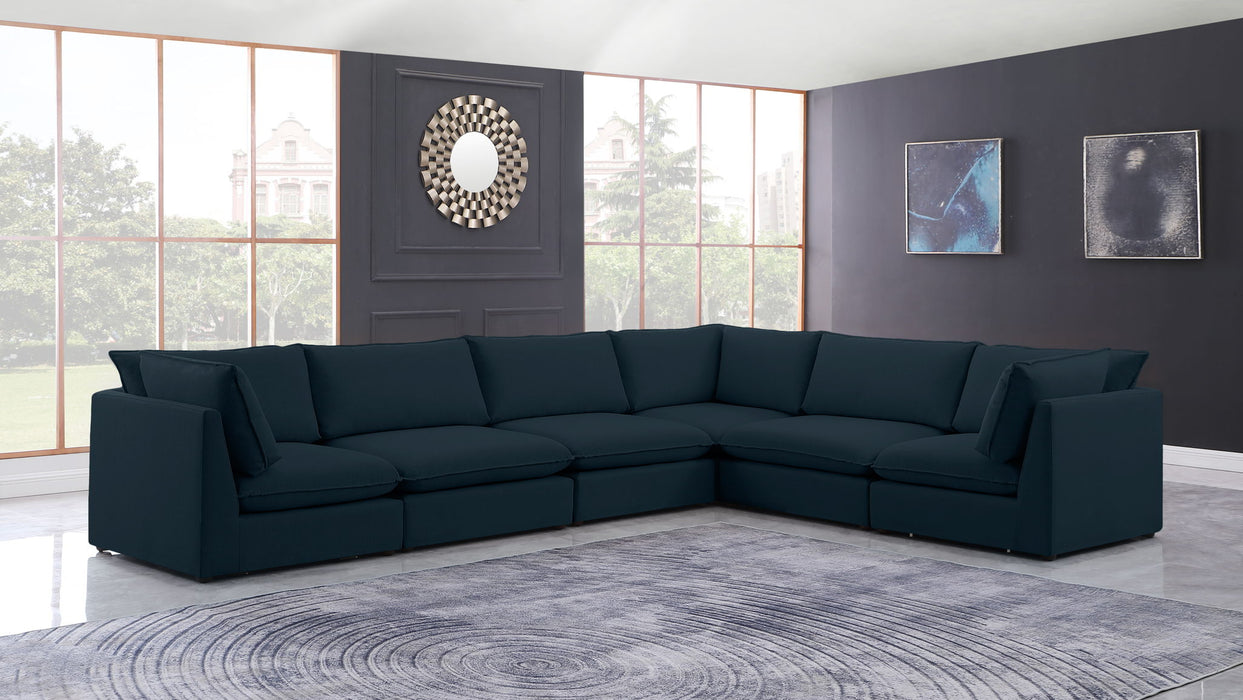 Mackenzie Linen Textured Fabric Upholstered Modular Sectional