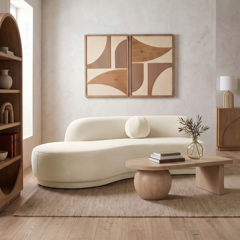 Avra - 86" Velvet Performance Fabric Upholstered Sofa