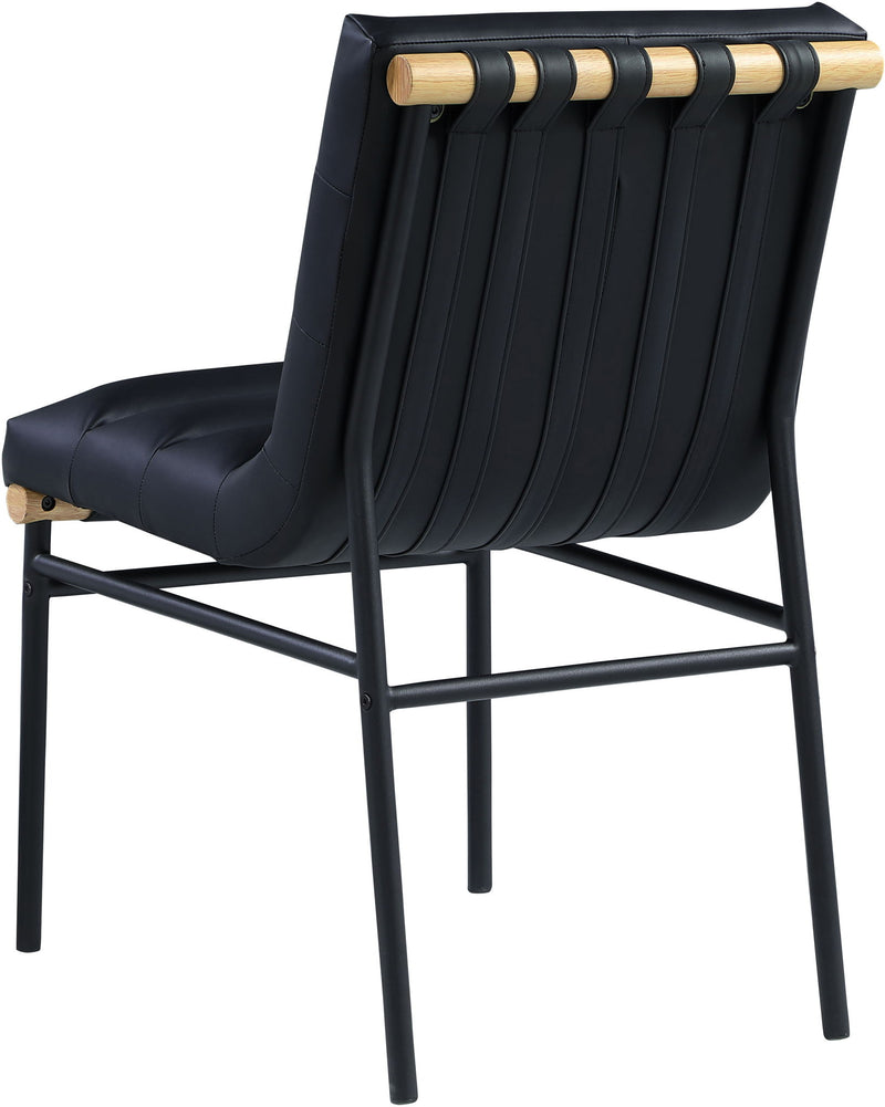Burke Black Vegan Leather Upholstered Dining Chair