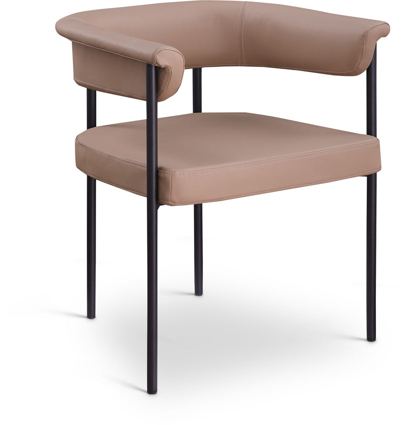 Malin Tan Vegan Leather Upholstered Dining Chair