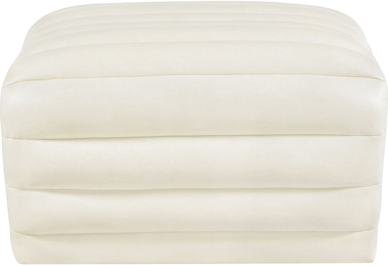 Vega Vegan Leather Upholstered Ottoman