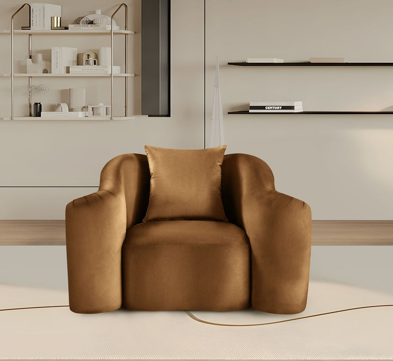 Destin Saddle Velvet Upholstered Chair