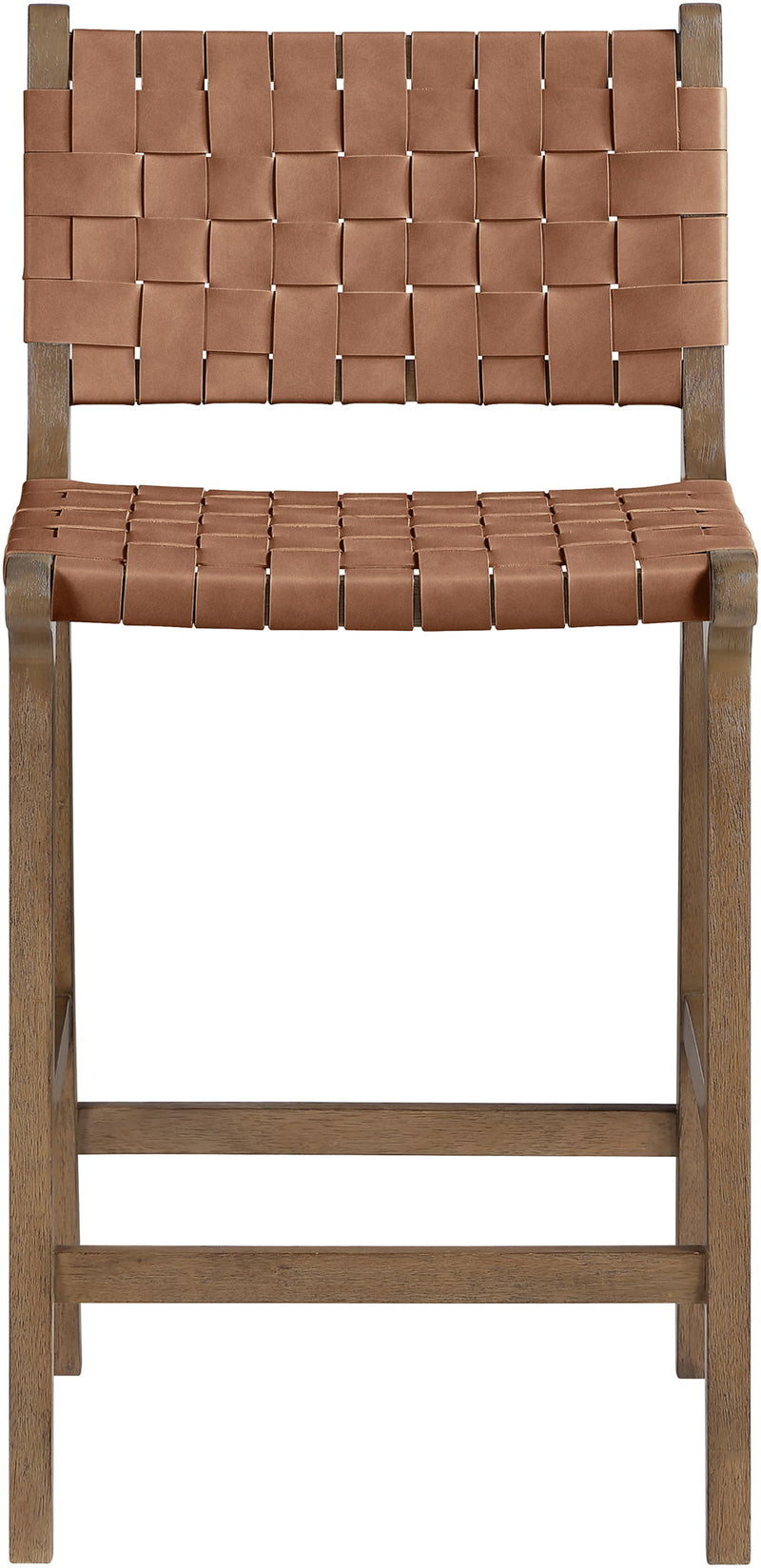 Entwine - Vegan Leather Upholstered Counter Stool - Painted Brown