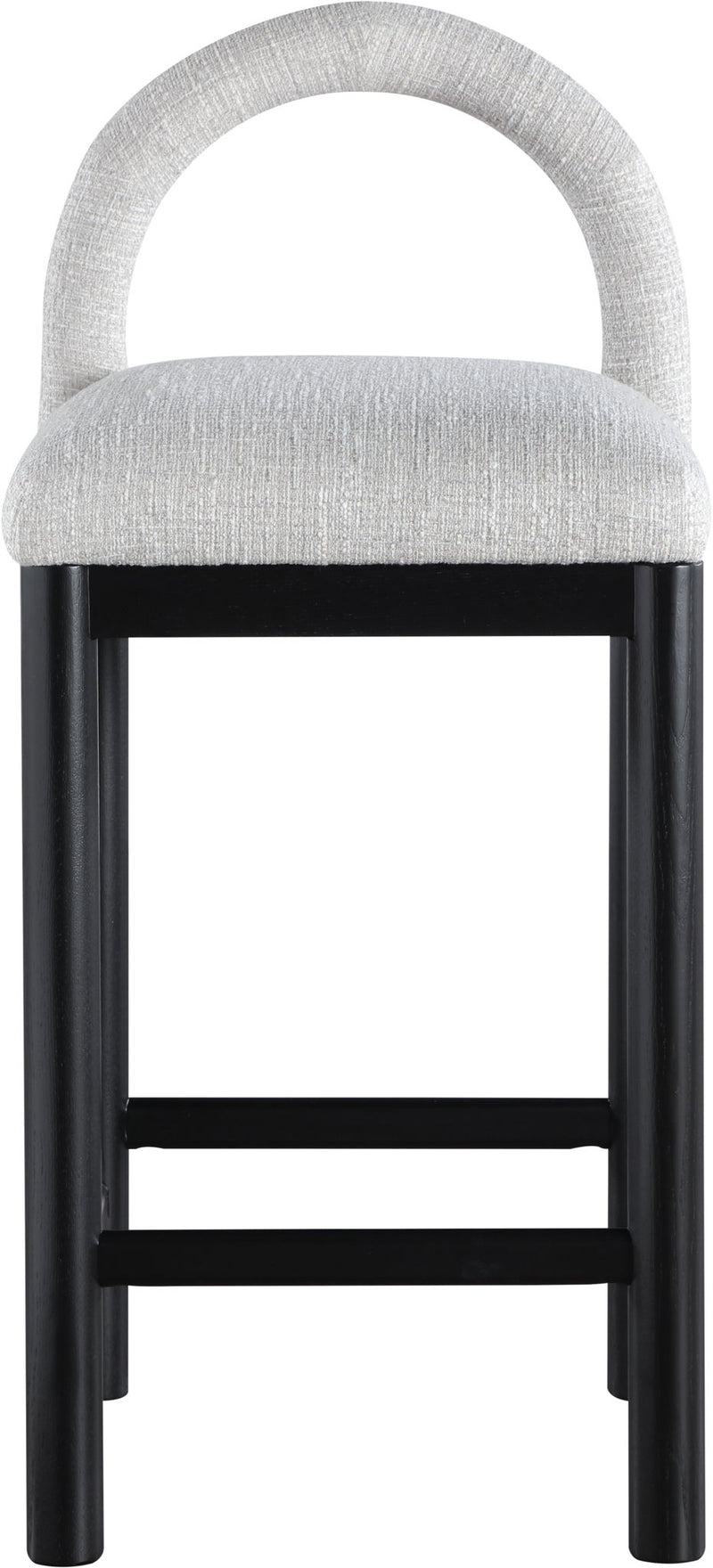 Conrad - Linen Counter Stool With Black Legs