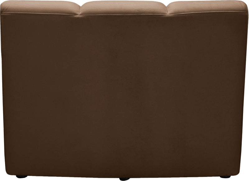 Infinity Brown Velvet Upholstered Modular Chair