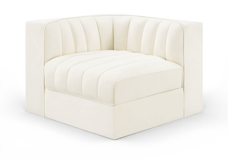 Rummi - Velvet Performance Fabric Upholstered Modular Corner Chair