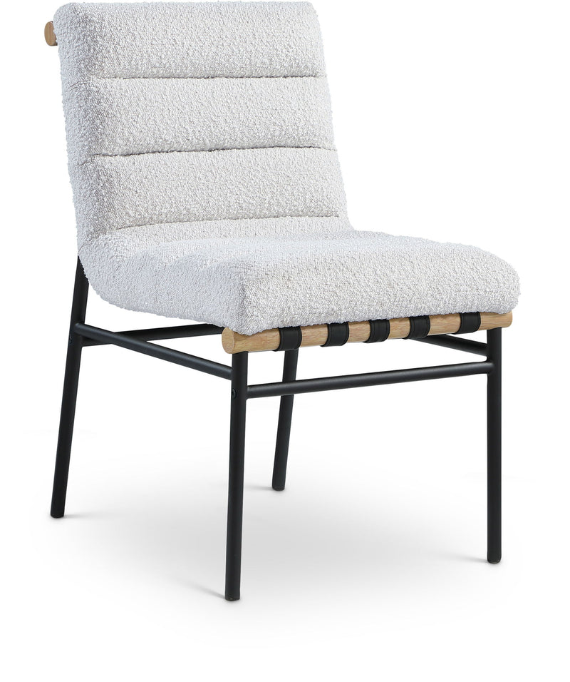Burke Cream Boucle Fabric Upholstered Dining Chair
