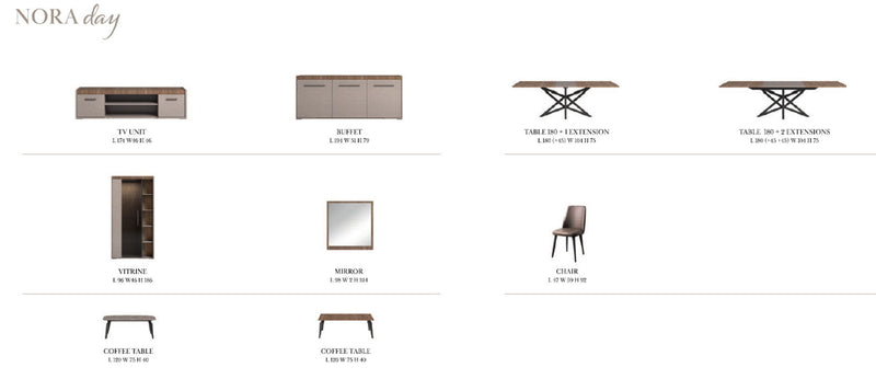 Nora - 2 Door China - Beige / Light Brown