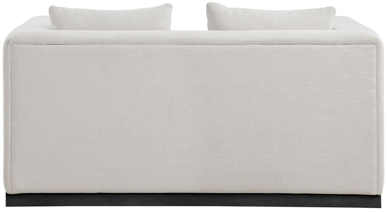 Alfie - Linen Textured Fabic Loveseat