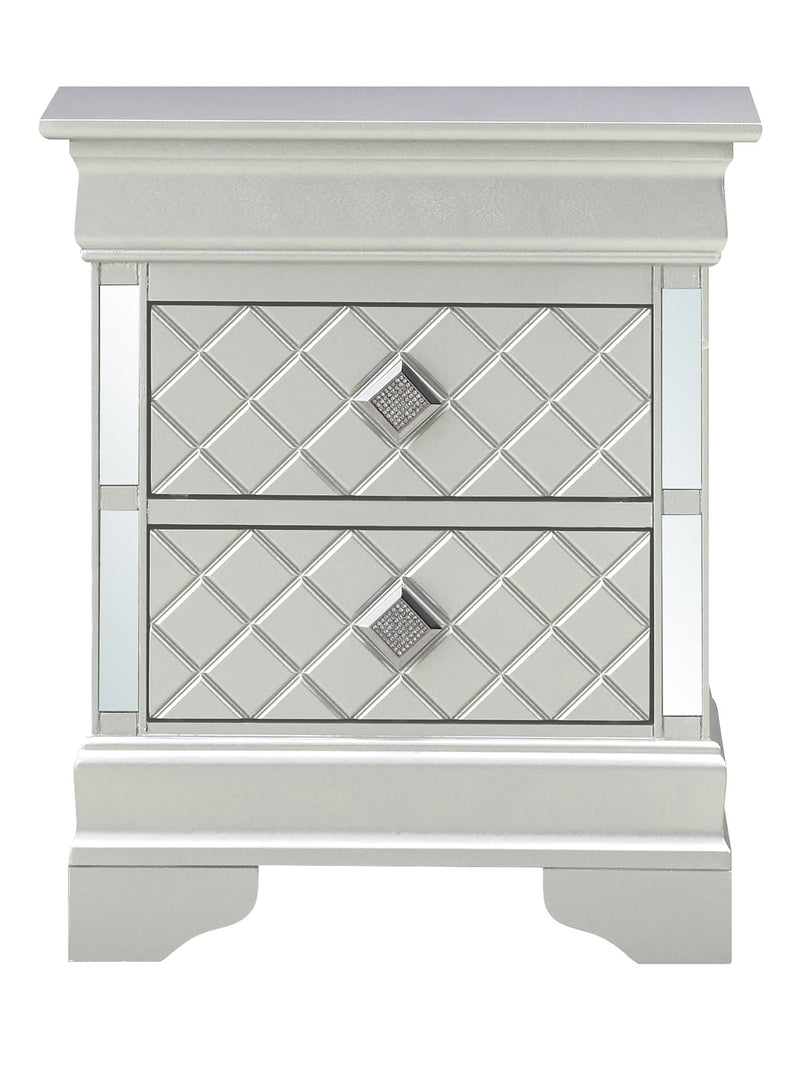 Verona - 24" Nightstand - Silver Champagne