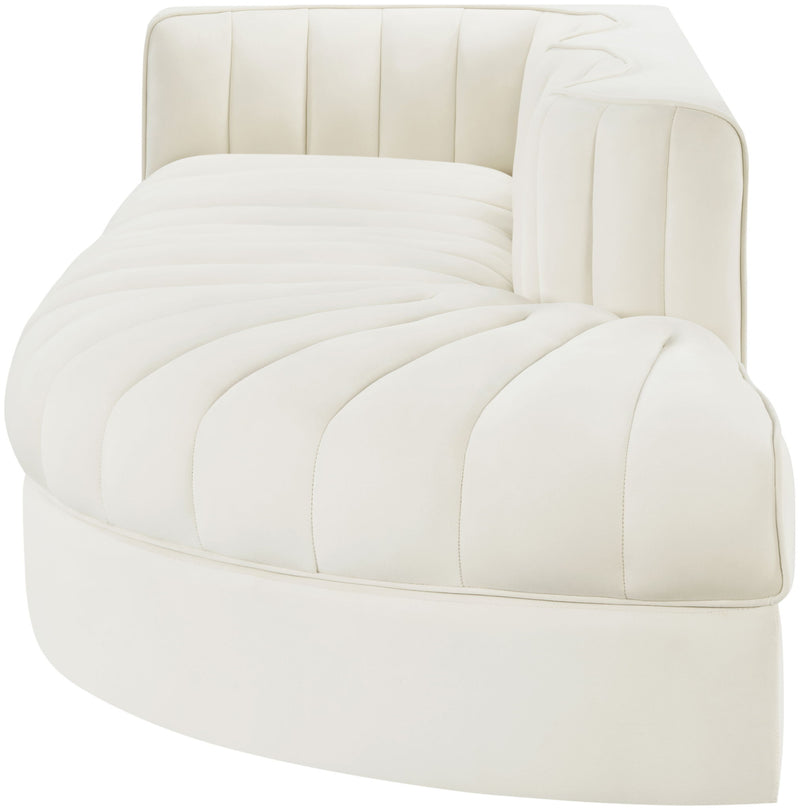 Rummi - Velvet Performance Fabric Upholstered 3 Piece Modular Sectional