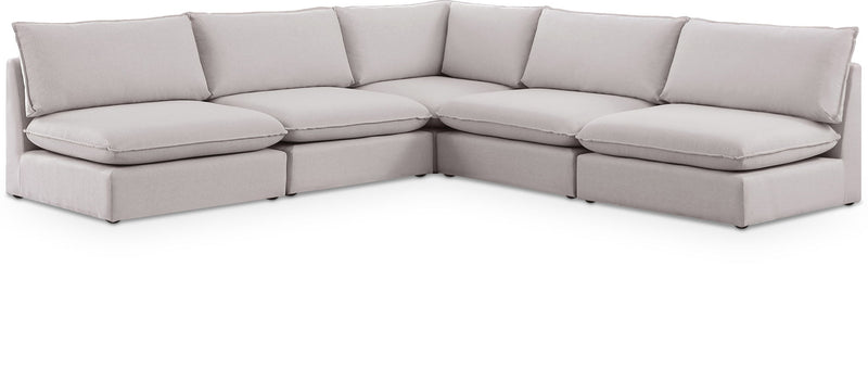 Mackenzie Linen Textured Fabric Upholstered Modular Sectional