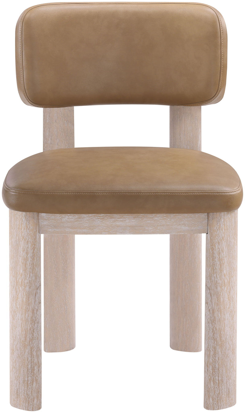 Paloma Tan Vegan Leather Upholstered Dining Chair