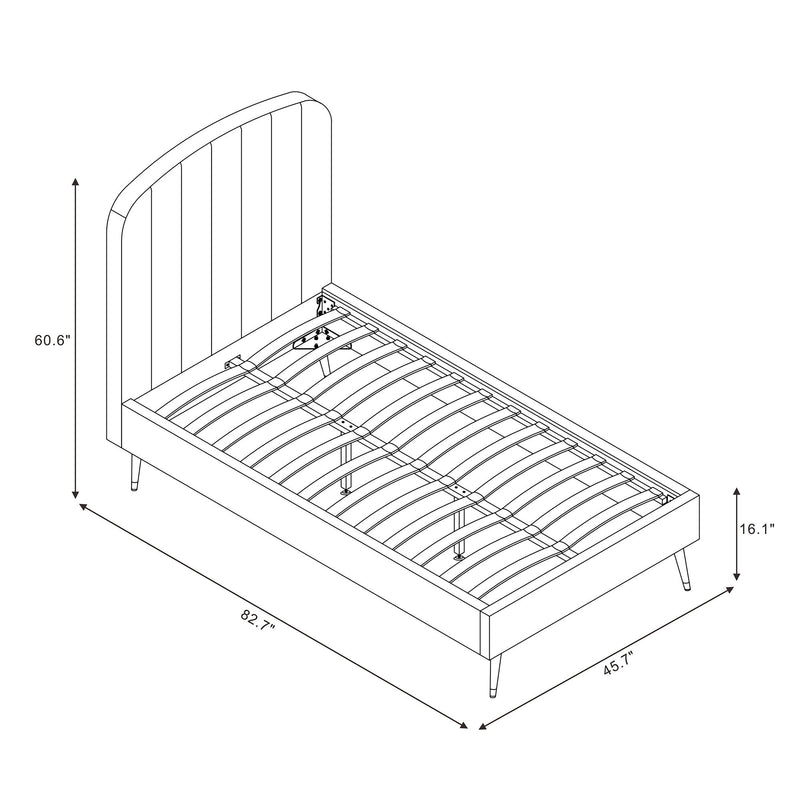 Liraine - Arched Channel Upholstered Bed