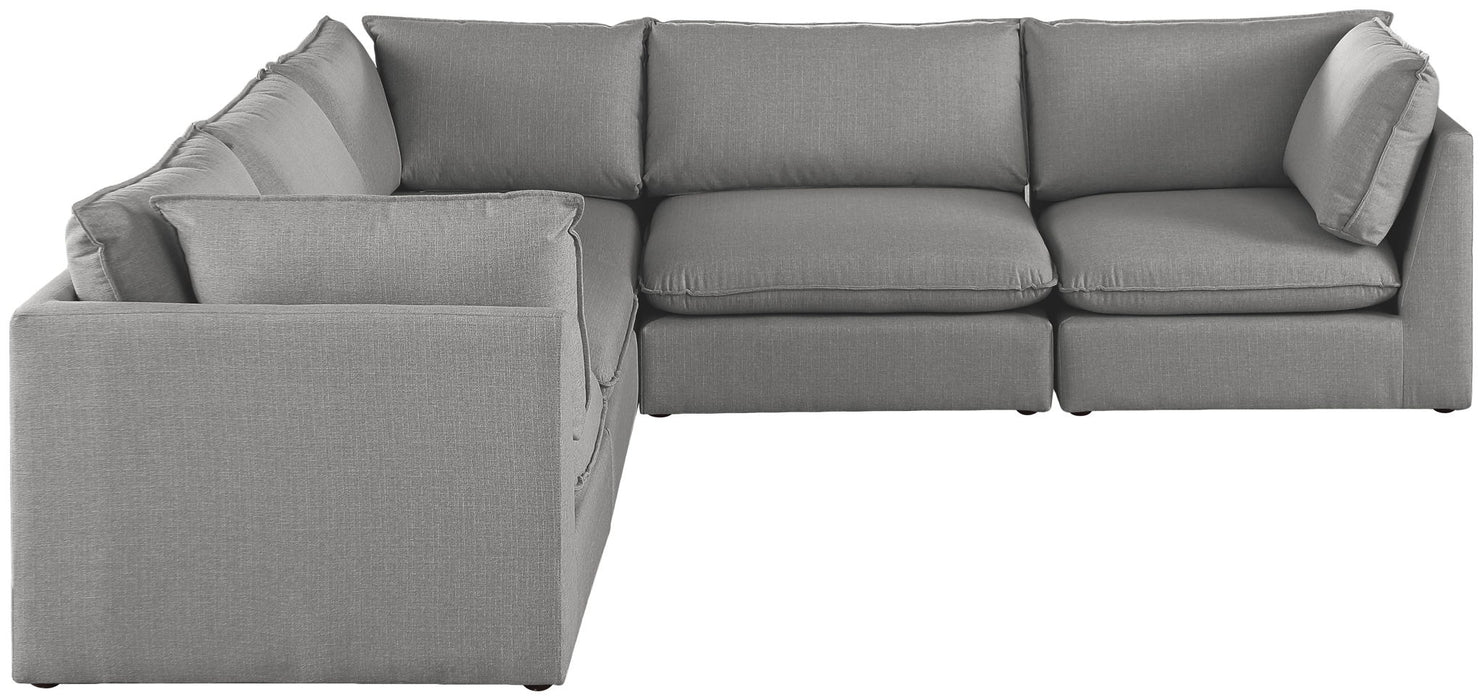 Mackenzie Linen Textured Fabric Upholstered Modular Sectional