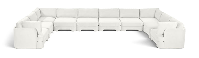 Hammond - Velvet Performance Fabric Upholstered 10 Piece Sectional