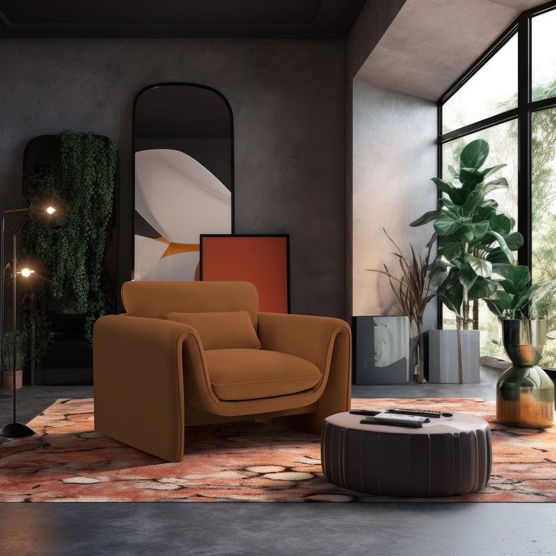 Sloan Saddle Velvet Upholstered Chair