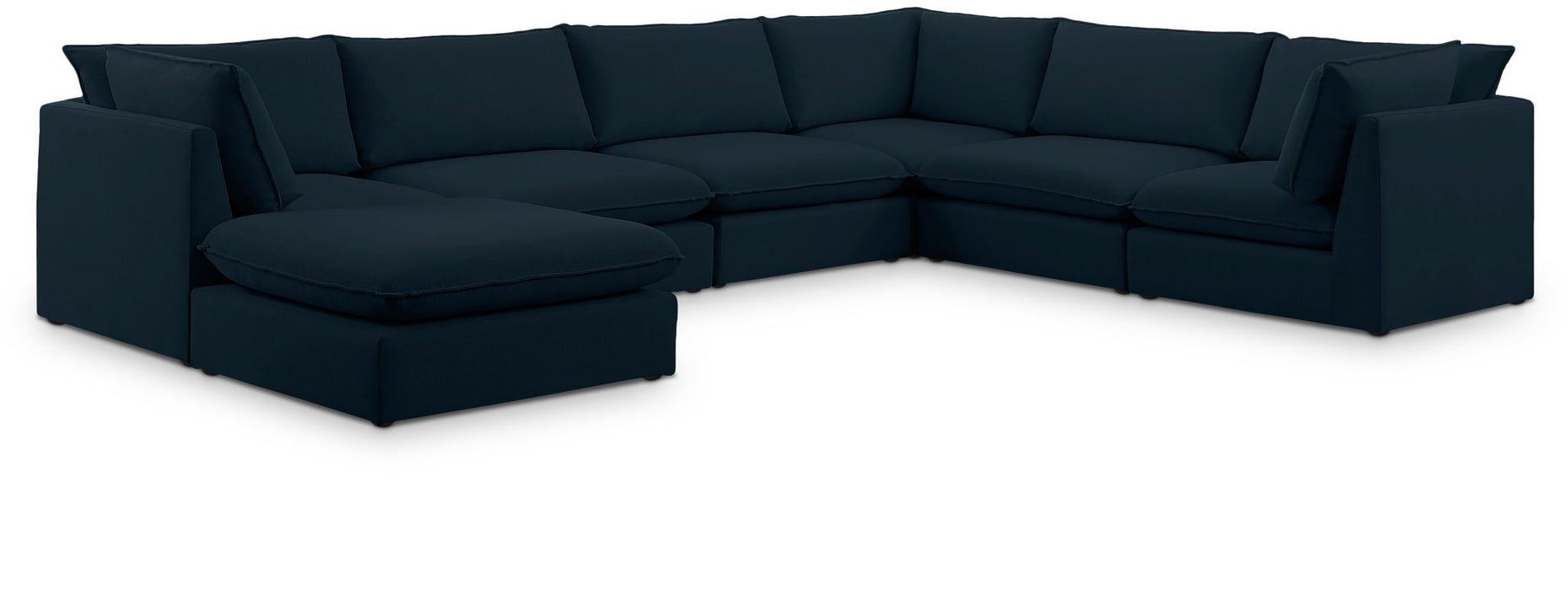 Mackenzie Linen Textured Fabric Upholstered Modular Sectional