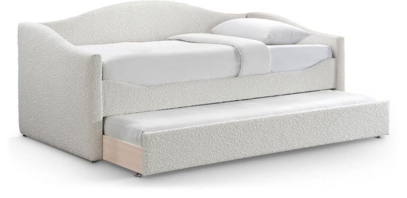 Arlo Cream Boucle Fabric Upholstered Twin Daybed