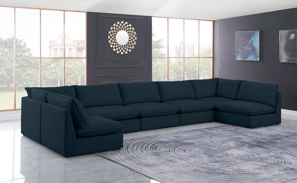 Mackenzie Linen Textured Fabric Upholstered Modular Sectional
