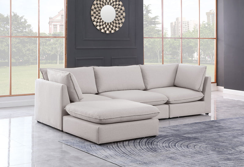 Mackenzie Linen Textured Fabric Upholstered Modular Sectional