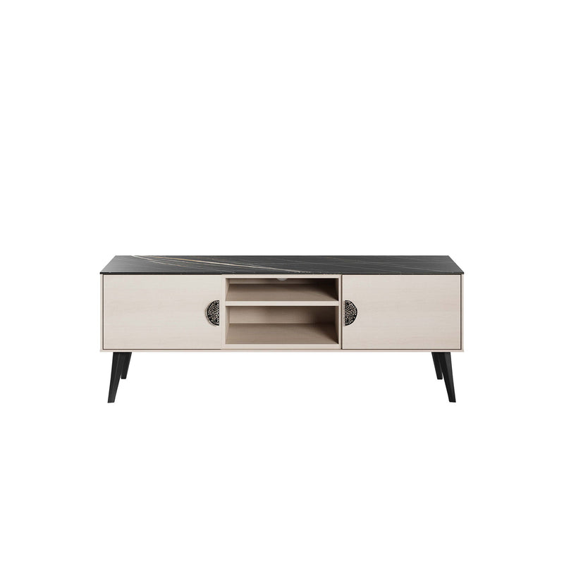 Manhattan Haley - TV Stand - Black Marble