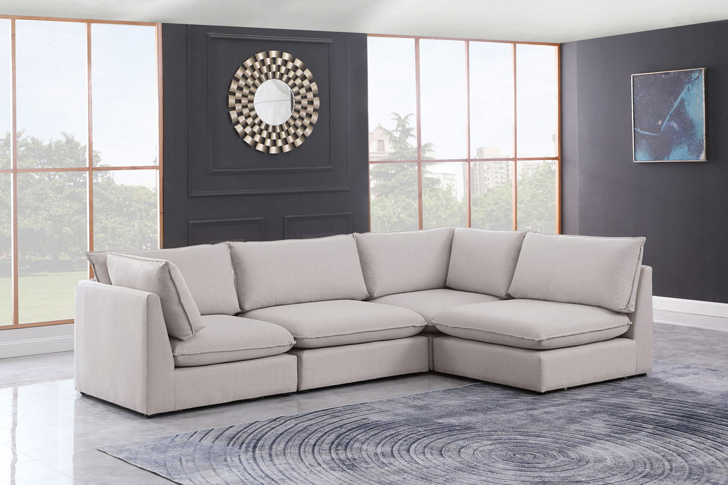 Mackenzie Linen Textured Fabric Upholstered Modular Sectional