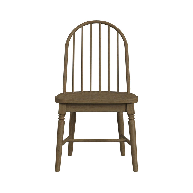 Heritage - Windsor Side Chair (Set of 2) With Leveler - Oak Brown